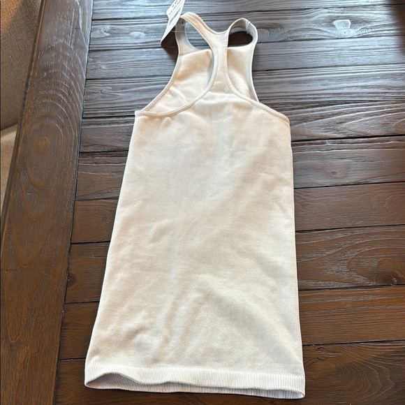 Free People Ribbed Racer Back Stretchy Tank Glacier Grey XS Small New - Picture 5 of 5